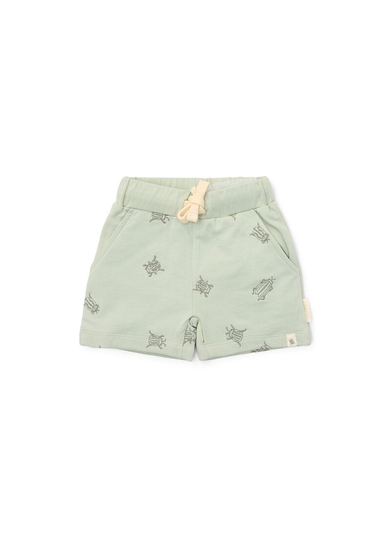 SHORTS FROM ORGANIC COTTON FOREST MINT BUGS