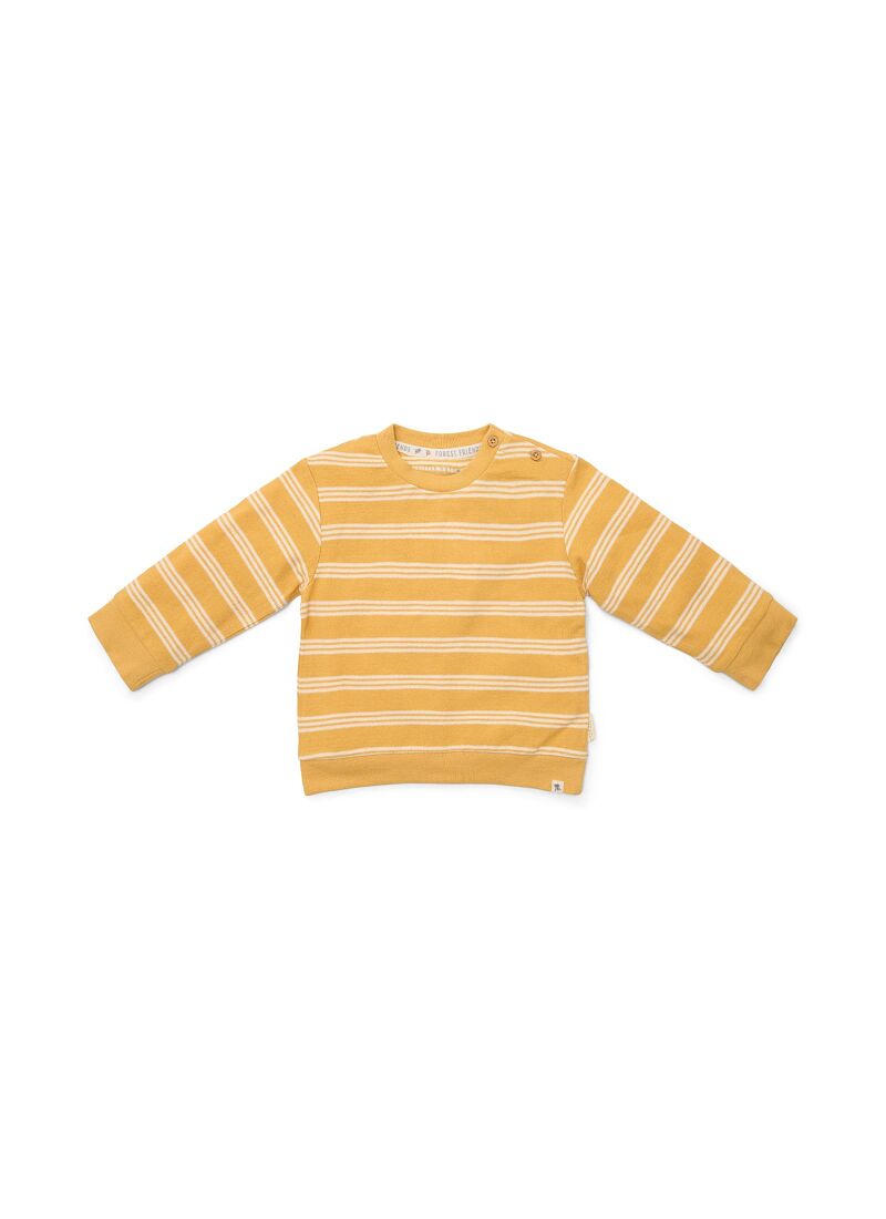 ORGANIC COTTON SWEATSHIRT YELLOW STRIPE