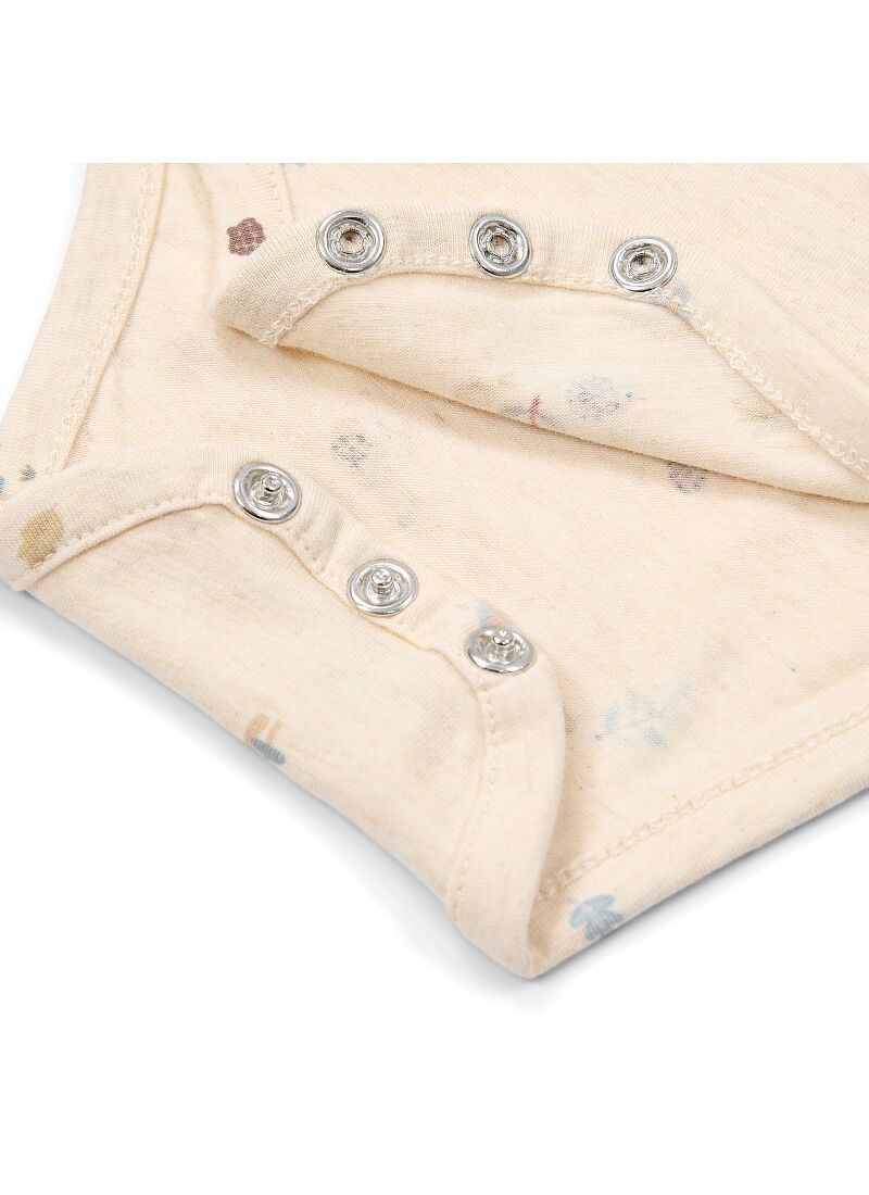ORGANIC COTTON BODYSUIT SAND MELEE