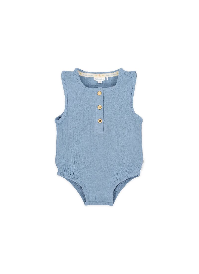 ORGANIC COTTON BODYSUIT STONE BLUE