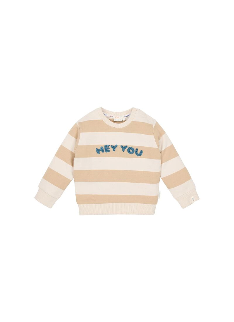 ORGANIC COTTON SWEATSHIRT BISCUIT STRIPE