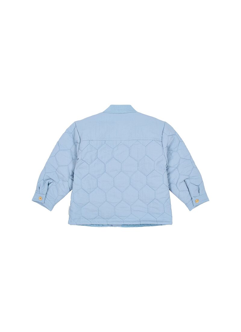 ORGANIC COTTON JACKET STEEL BLUE