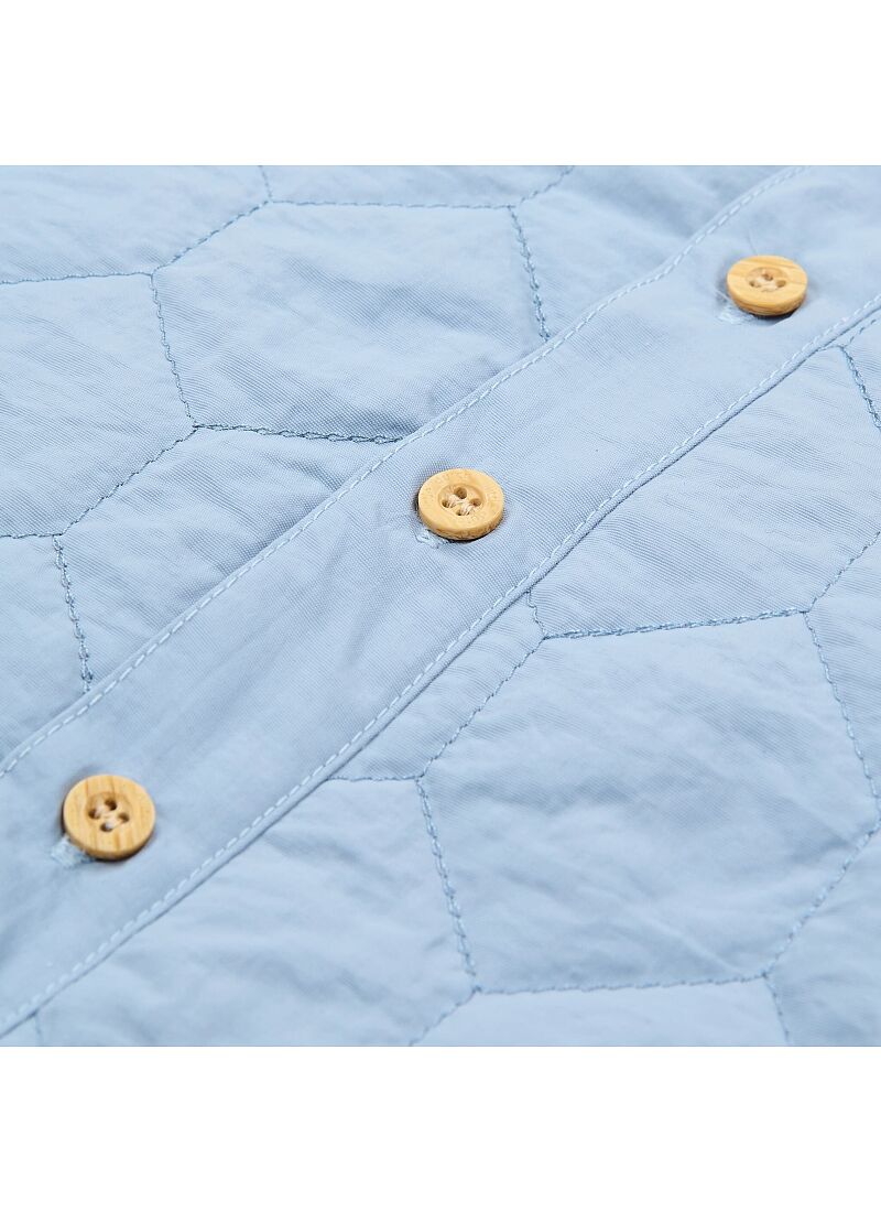 ORGANIC COTTON JACKET STEEL BLUE