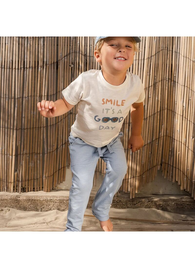 ORGANIC COTTON PANTS STEEL BLUE