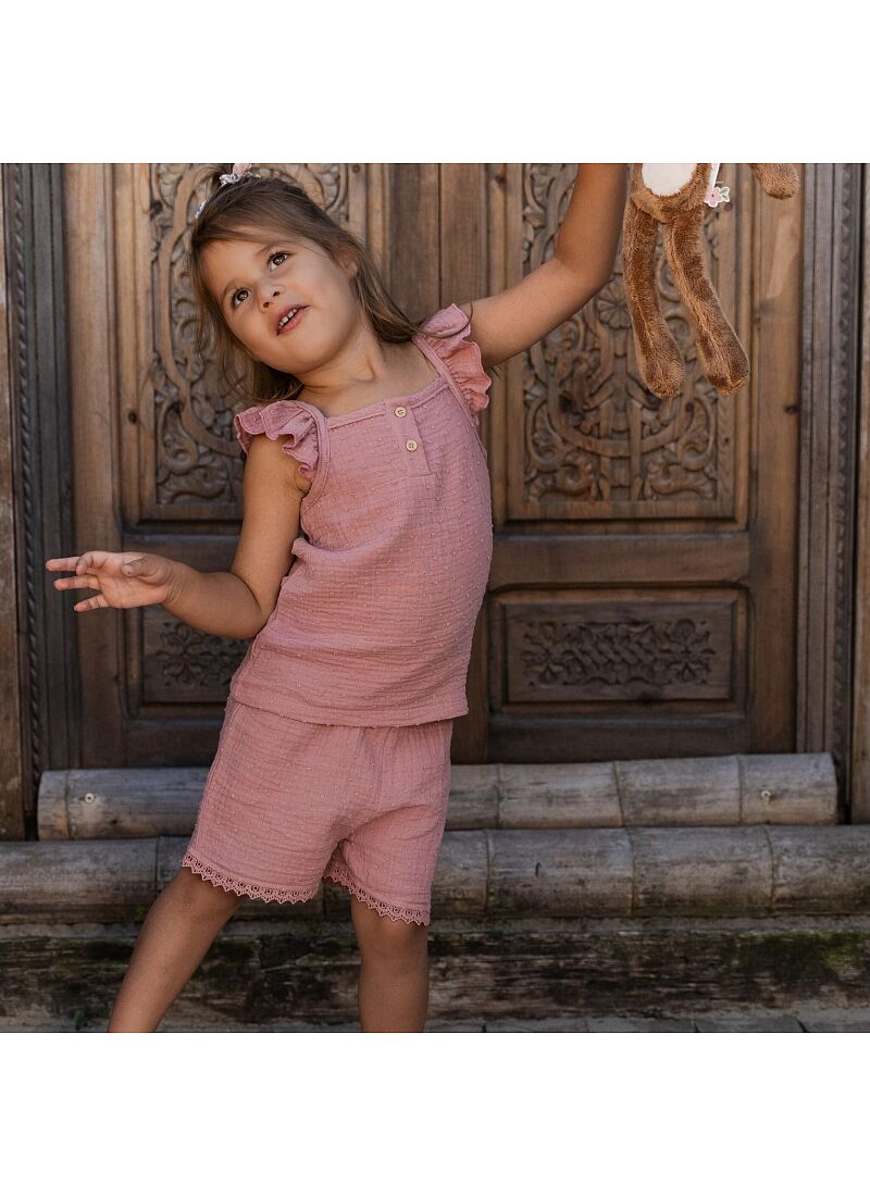SHORTS FROM ORGANIC COTTON PINK BLUSH