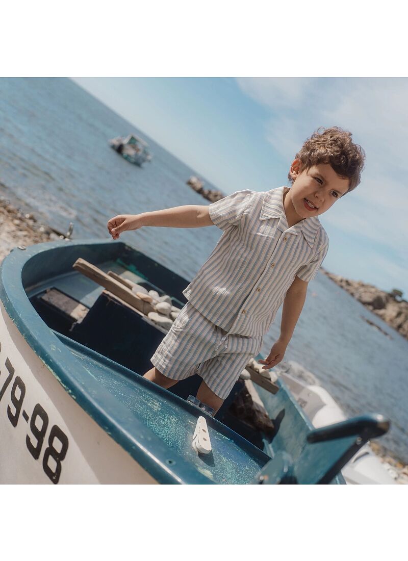 SHORTS FROM ORGANIC COTTON MULTI STRIPE