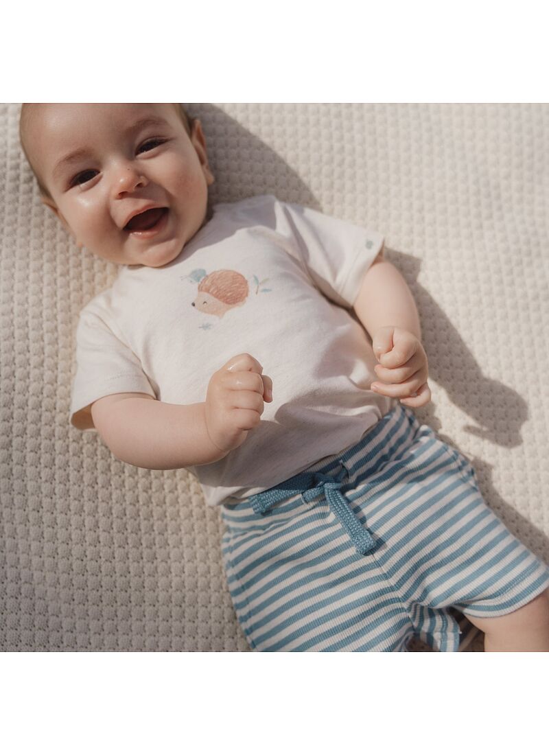 ORGANIC COTTON SHORTS BLUE STRIPE