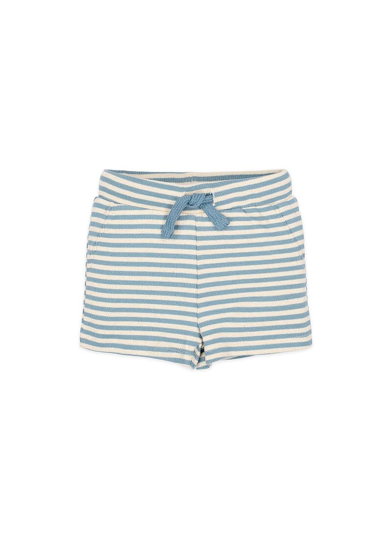 ORGANIC COTTON SHORTS BLUE STRIPE