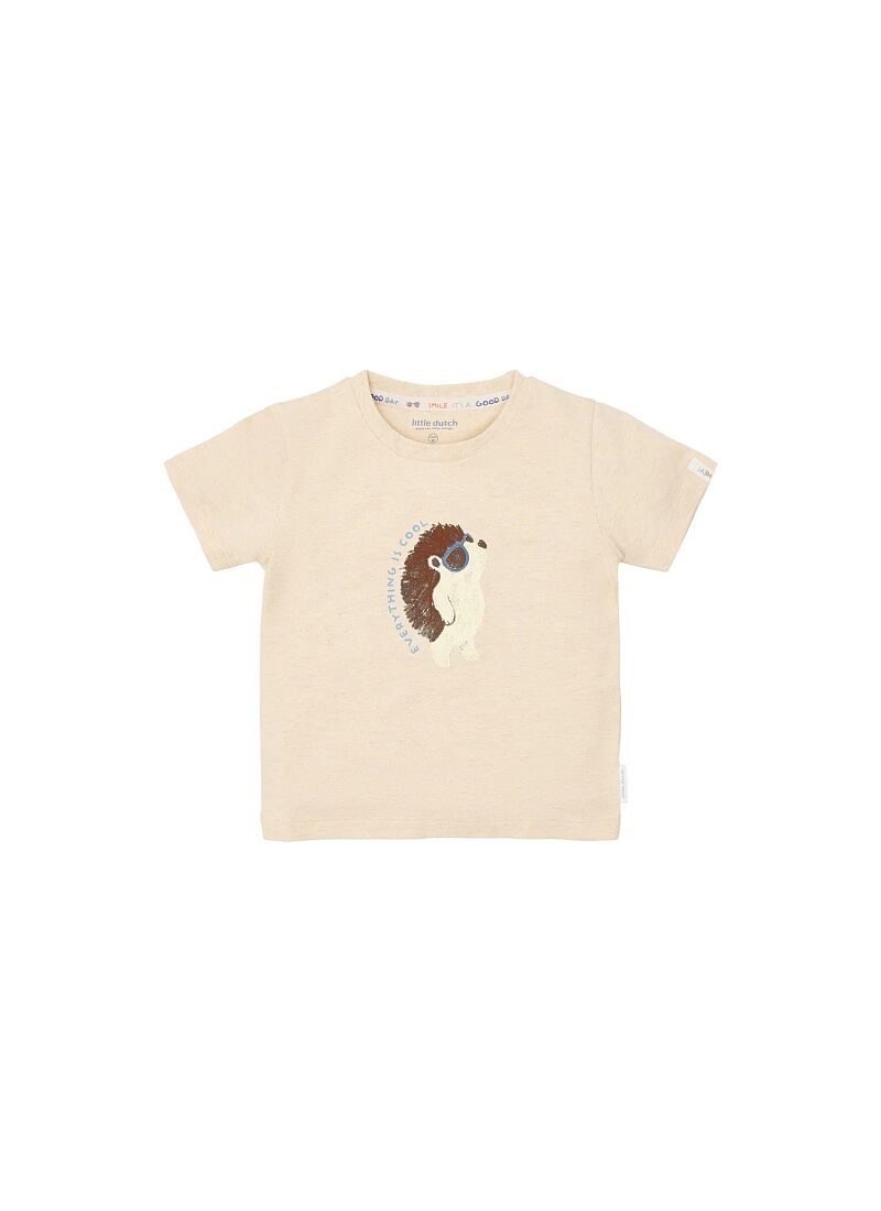SHORTSLEEVE T-SHIRT FROM ORGANIC COTTON BISCUIT MELANGE