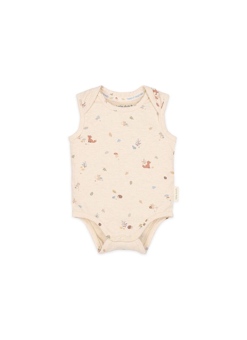 ORGANIC COTTON BODYSUIT SAND MELEE