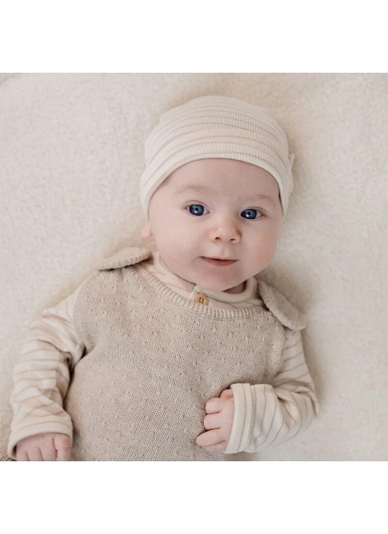 CAP SOFT BEIGE STRIPE