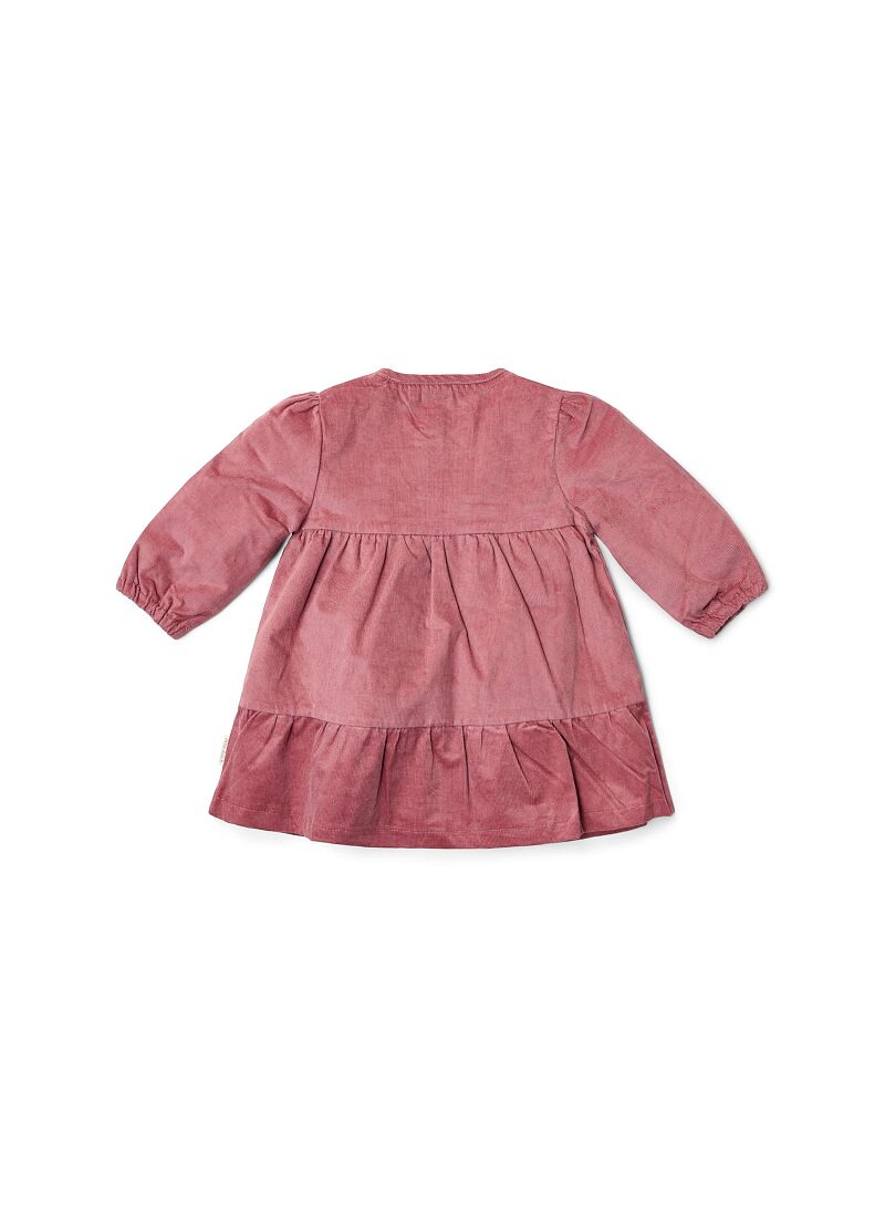 LONGSLEEVE DRESS FROM ORGANIC COTTON ROUGE