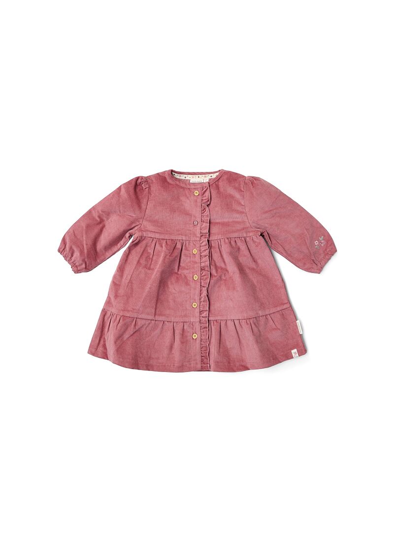 LONGSLEEVE DRESS FROM ORGANIC COTTON ROUGE