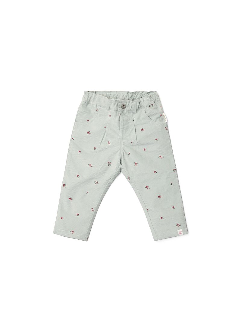 ORGANIC COTTON PANTS FAIRY GREEN FLOWER