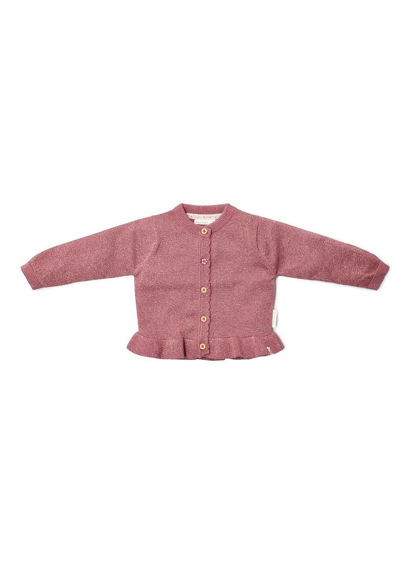 ORGANIC COTTON CARDIGAN ROUGE