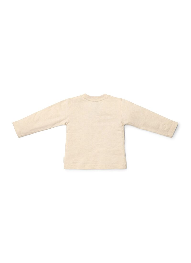 ORGANIC COTTON LONG SLEEVE BLOUSE SAND MELEE