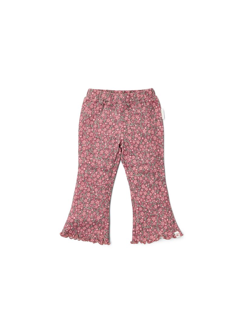 ORGANIC COTTON PANTS ROUGE FLOWER