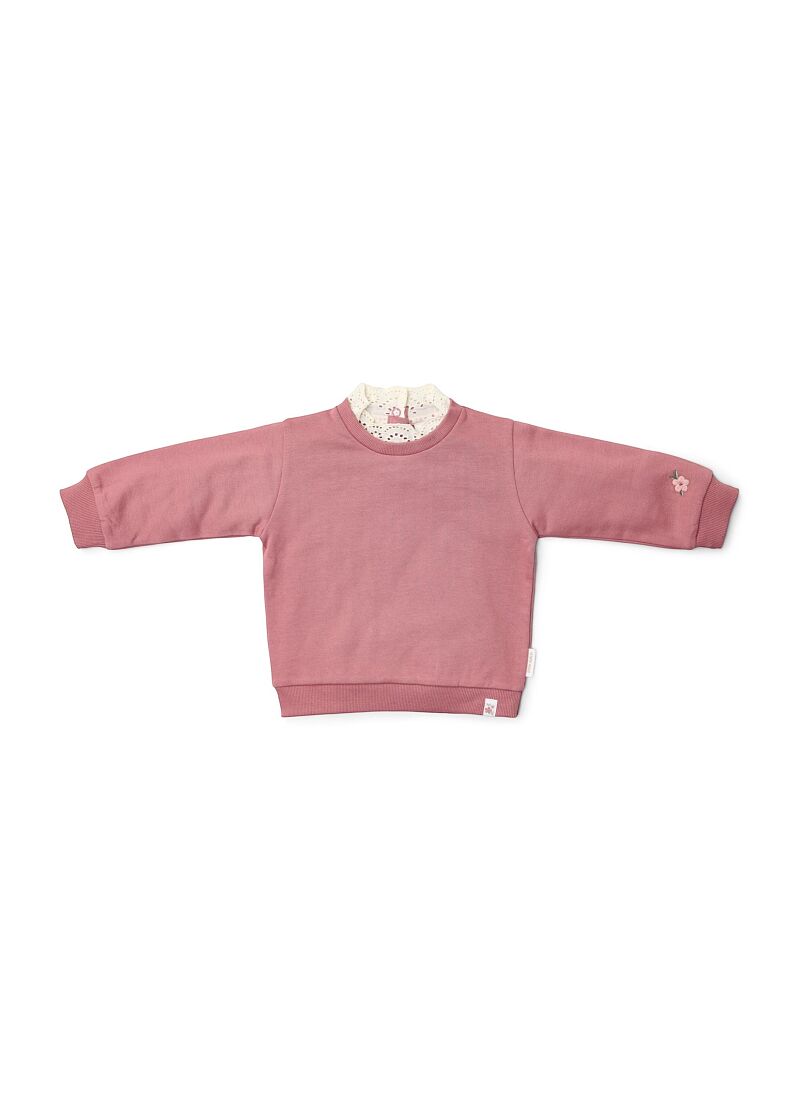 ORGANIC COTTON SWEATSHIRT ROUGE