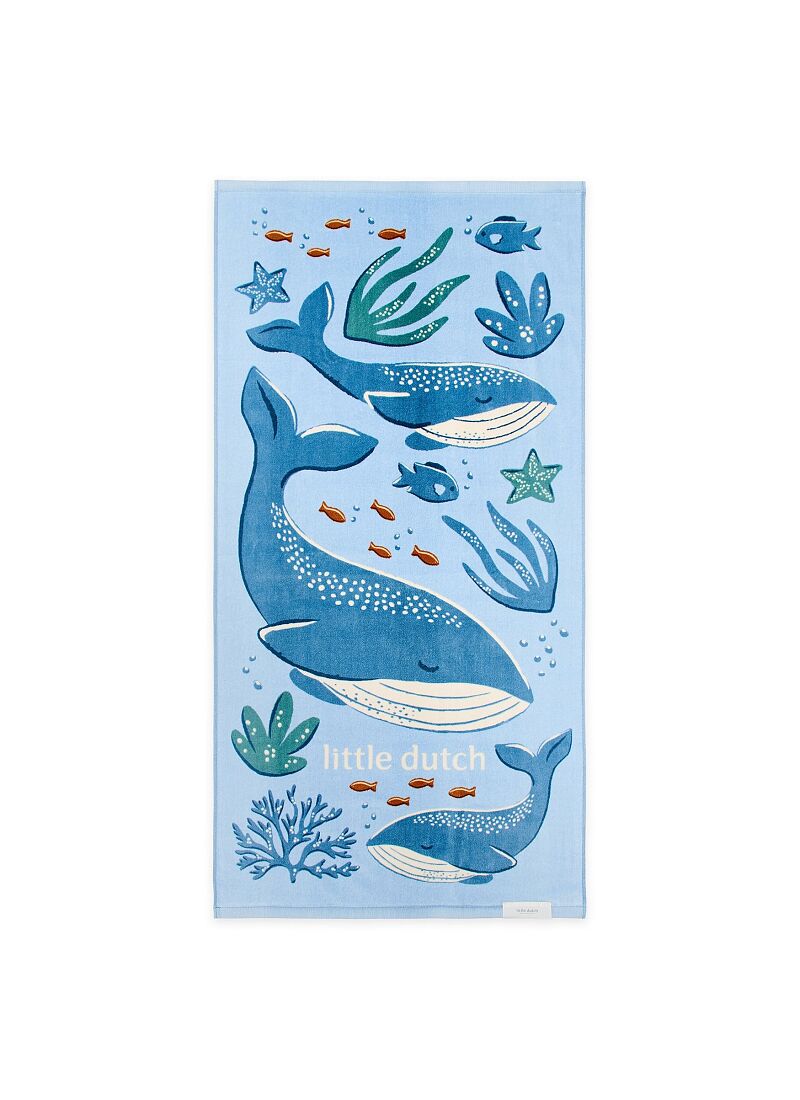 CHILDREN'S BEACH TOWEL OCEAN WORLD BLUE