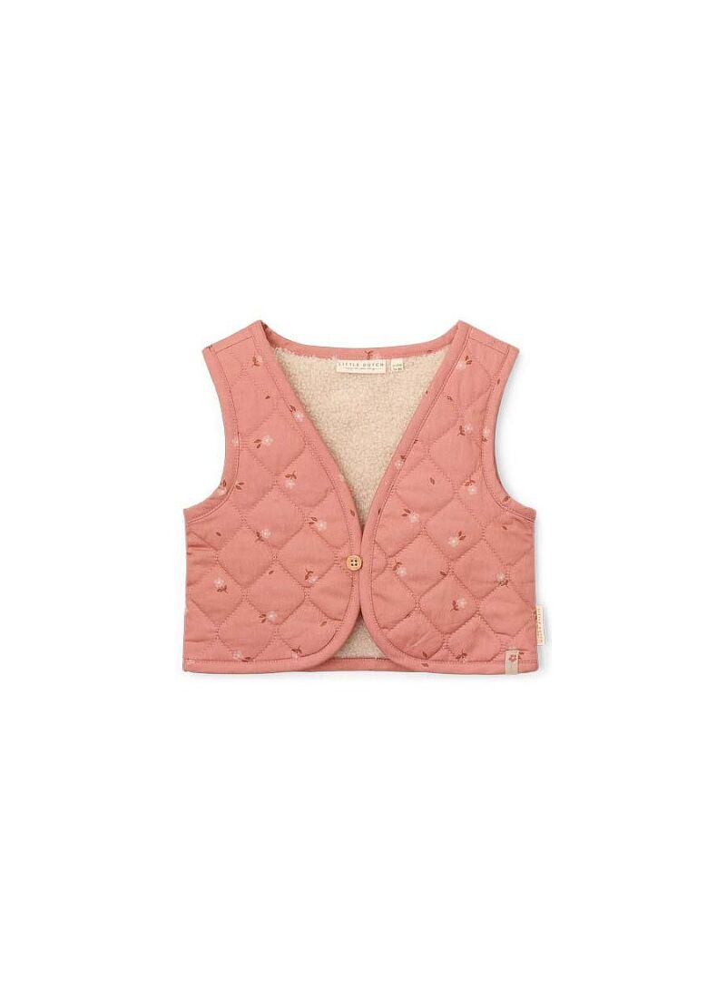 VEST WARM ROSE FLOWERS