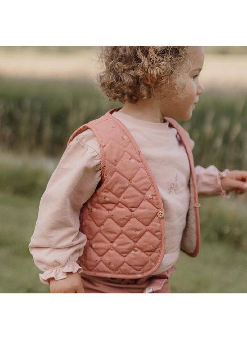 VEST WARM ROSE FLOWERS