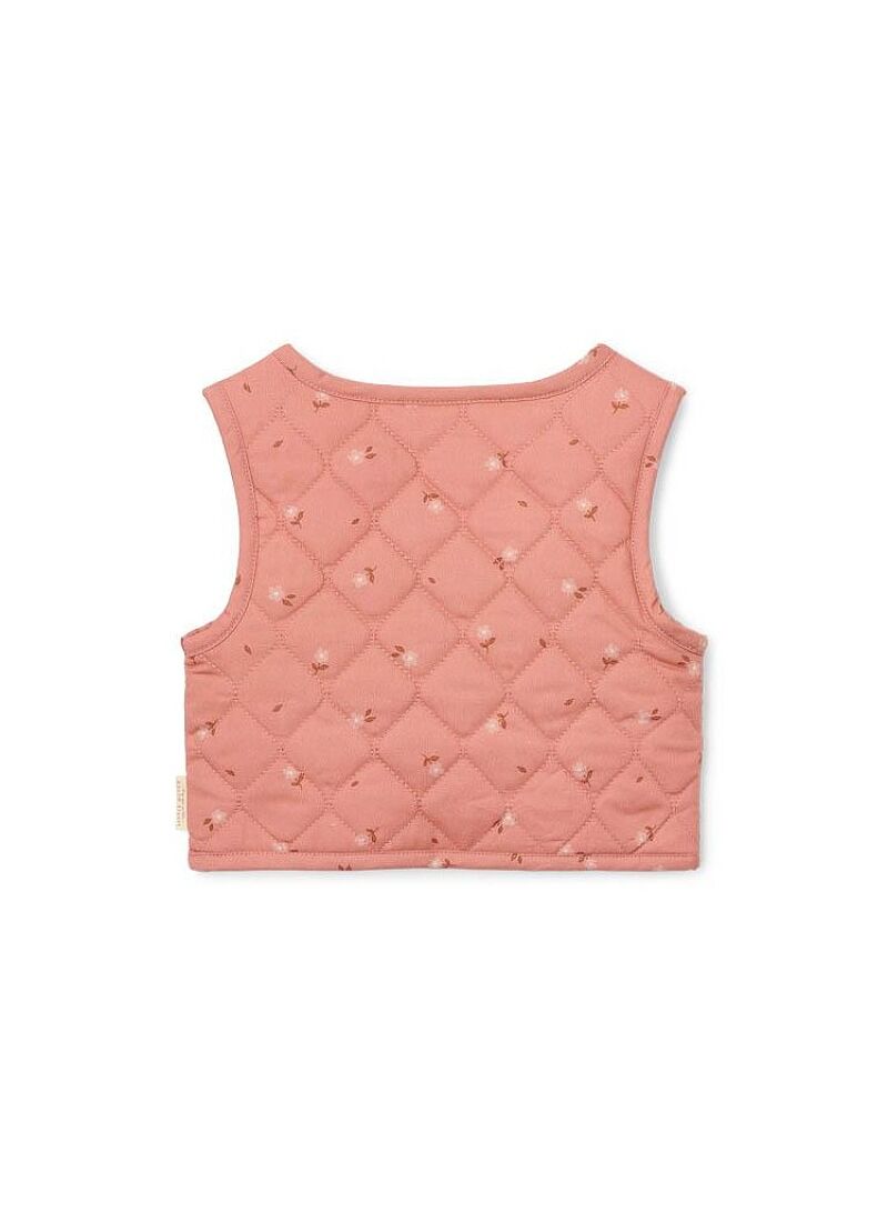 VEST WARM ROSE FLOWERS