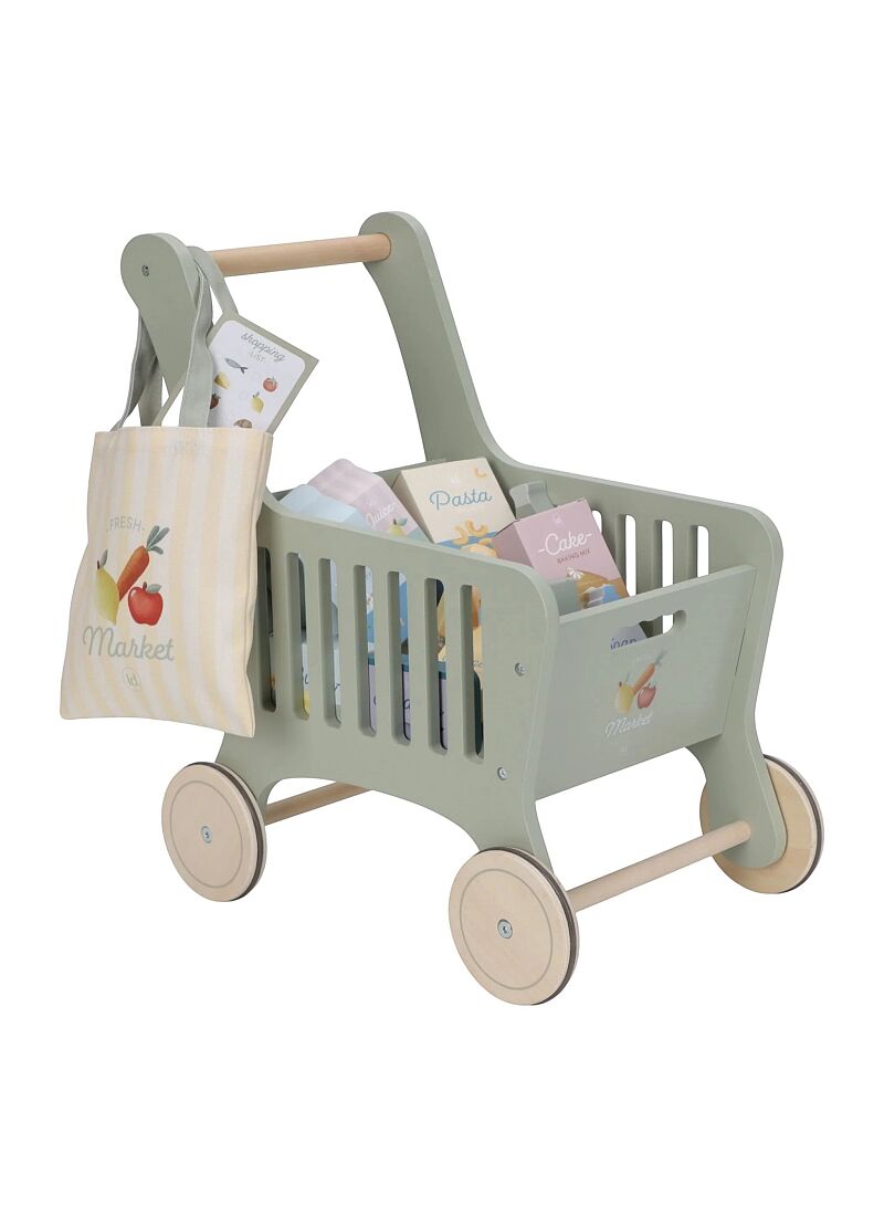 WOODEN SHOPPING CART