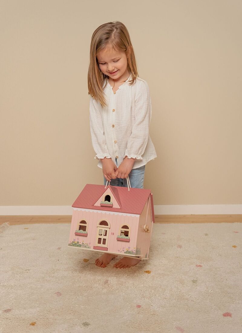WOODEN PORTABLE DOLL'S HOUSE