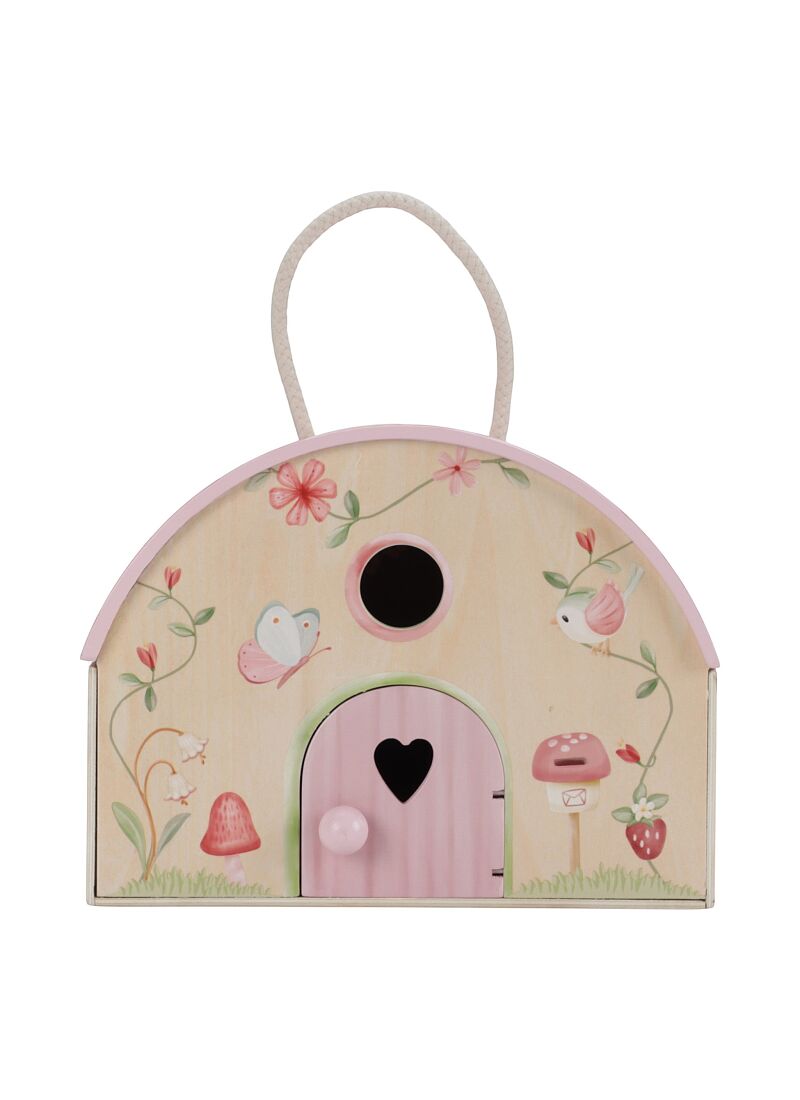 WOODEN PORTABLE DOLL'S HOUSE FAIRY GARDEN