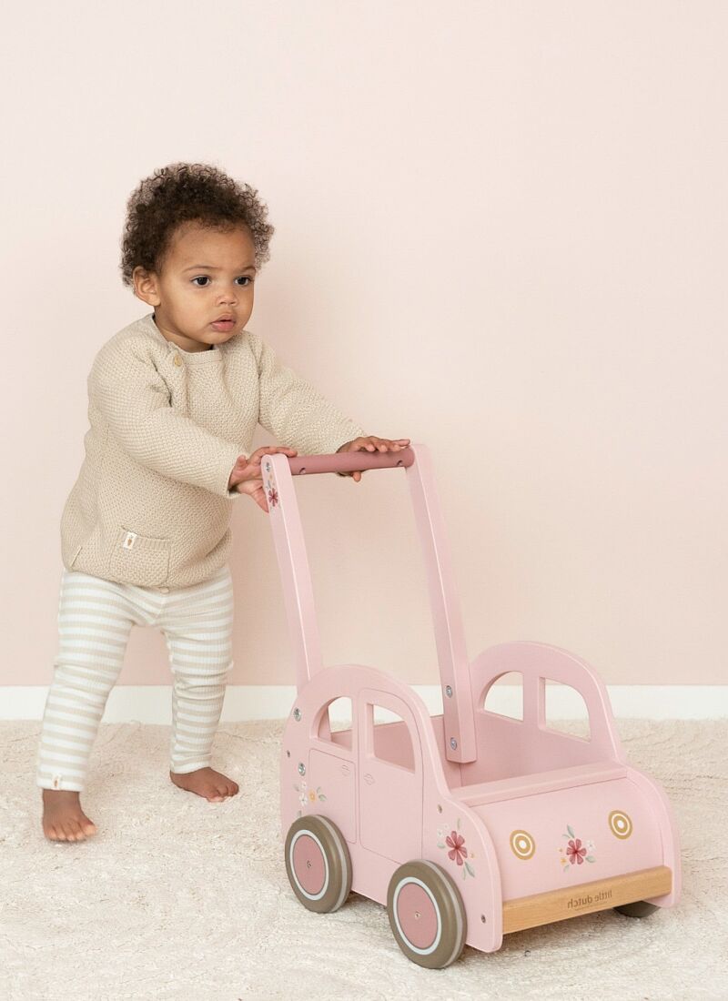 WOODEN STOLLER-WALKER PINK