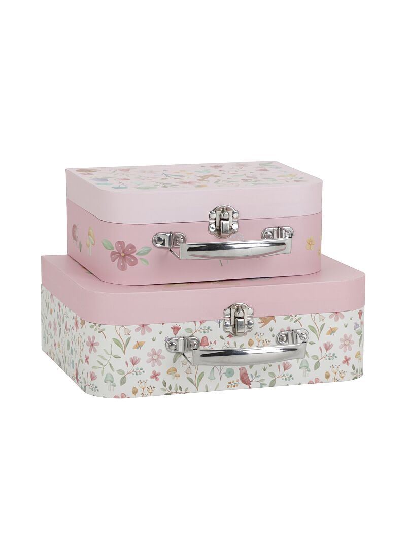 SET OF SUITCASES FAIRY GARDEN PINK