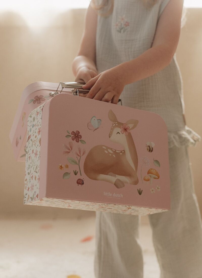 SET OF SUITCASES FAIRY GARDEN PINK