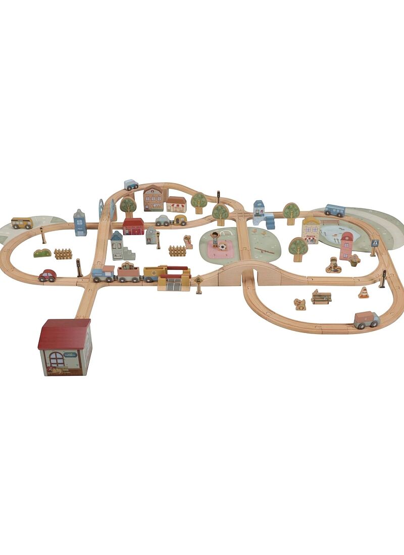 WOODEN RAILWAY TRAIN SET XL