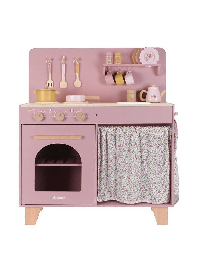 WOODEN TOY KITCHEN PINK