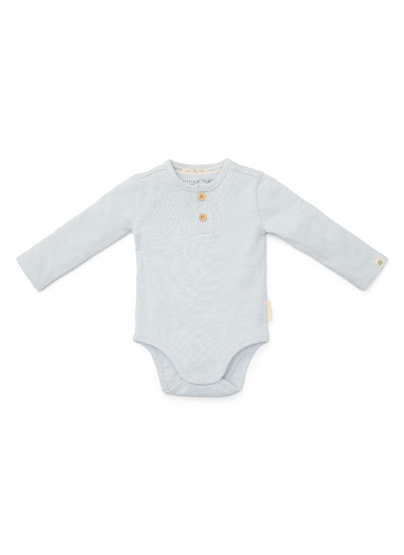 ORGANIC COTTON LONG SLEEVE JUMPSUIT BABY BLUE
