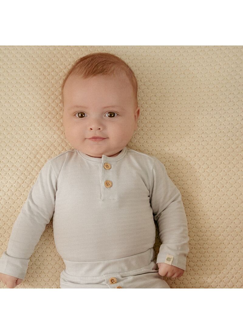 ORGANIC COTTON LONG SLEEVE JUMPSUIT BABY BLUE