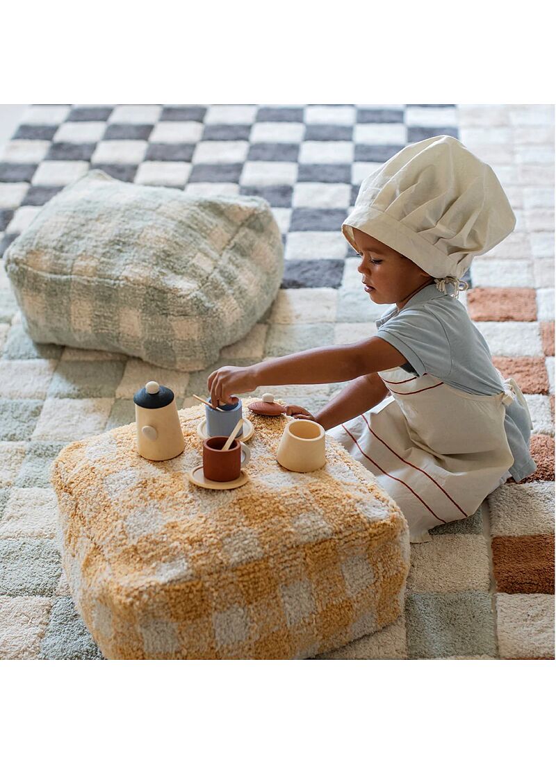 FLOOR CUSHION VICHY HONEY