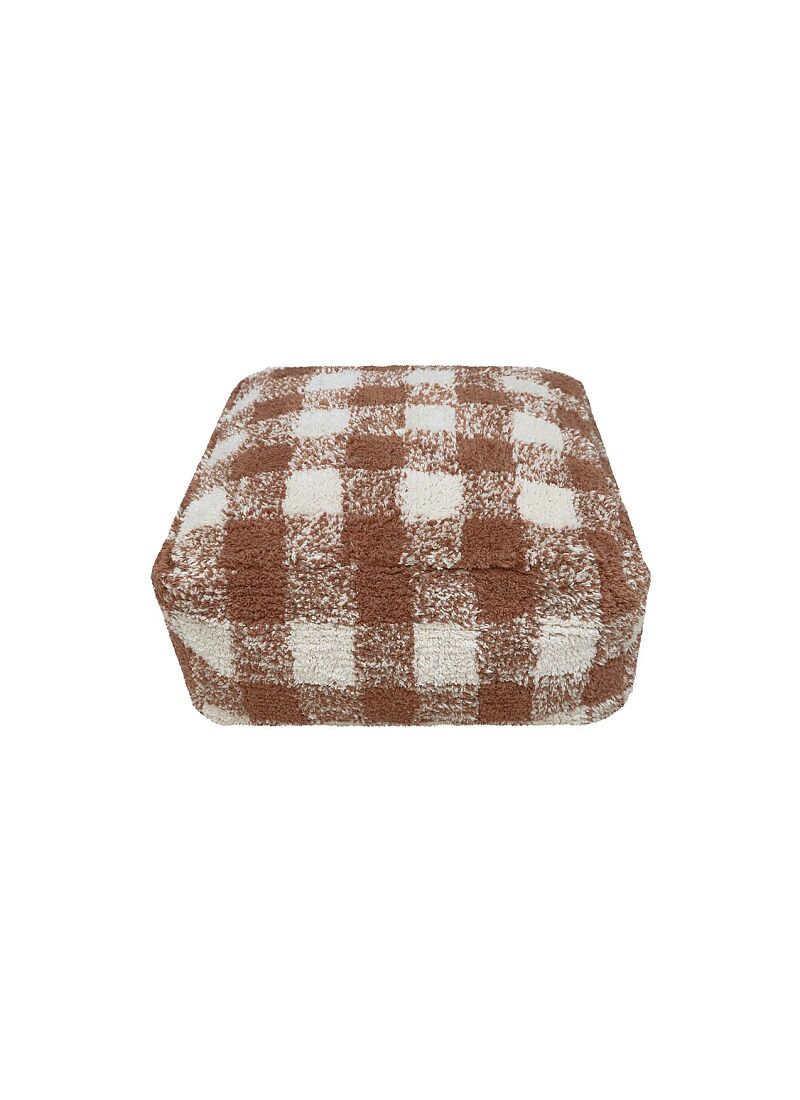 FLOOR CUSHION VICHY TOFFEE