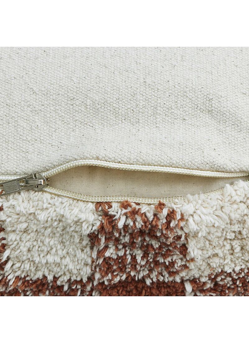 FLOOR CUSHION VICHY TOFFEE