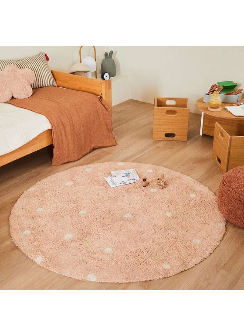 RUG ROUND DOT ROSE (140CM)