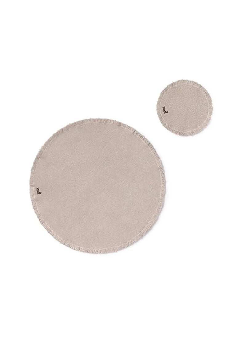 STONEWASHED PLACEMATS & COASTERS NEW GREY