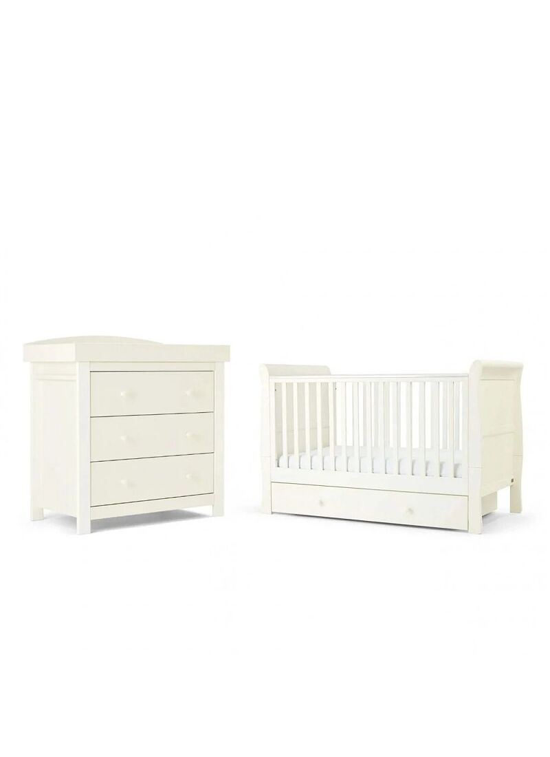 CRIB & DRESSER MIA WHITE