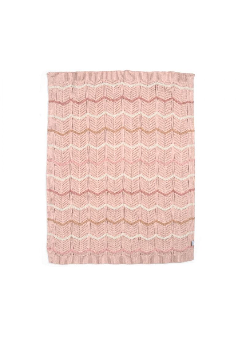 BABY BLANKET (70X90) PINK WAVE