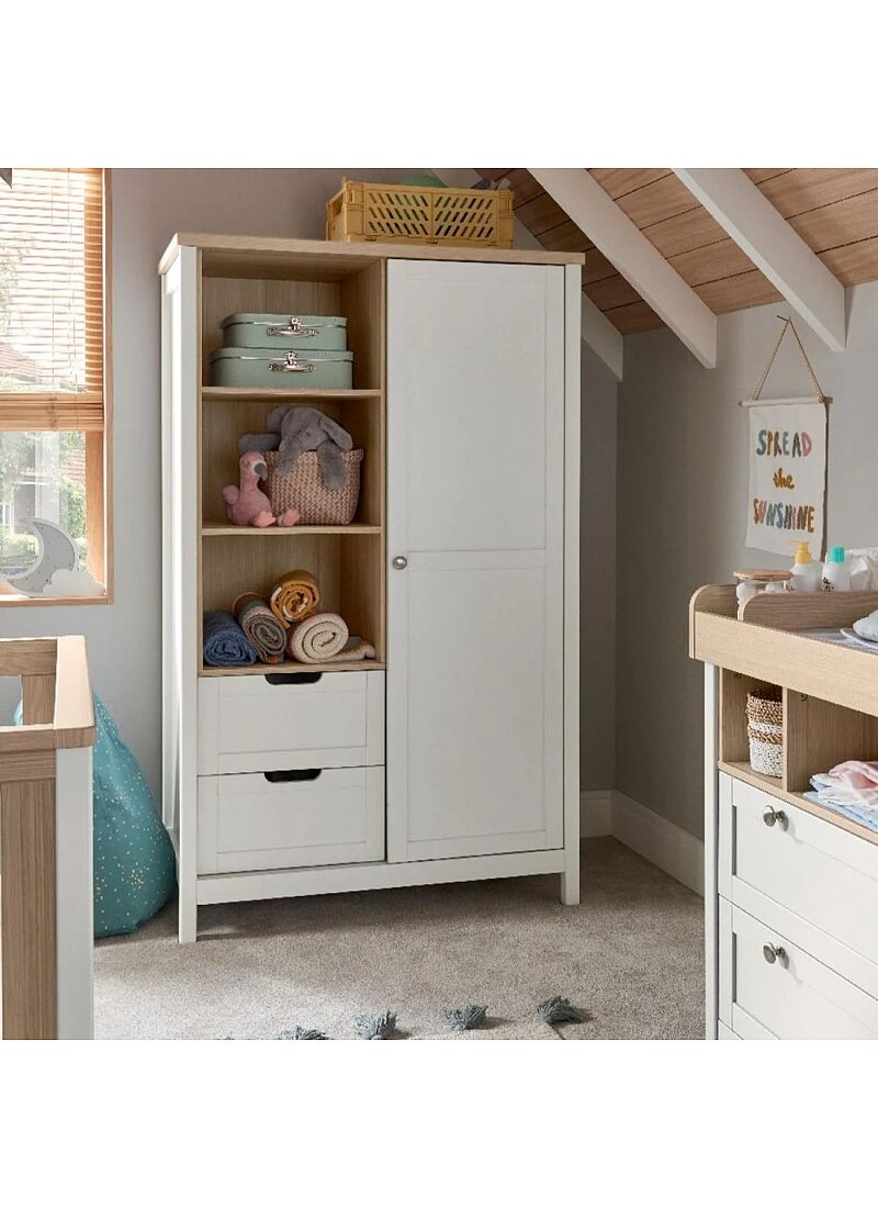 WARDROBE HARWELL WHITE/NATURAL