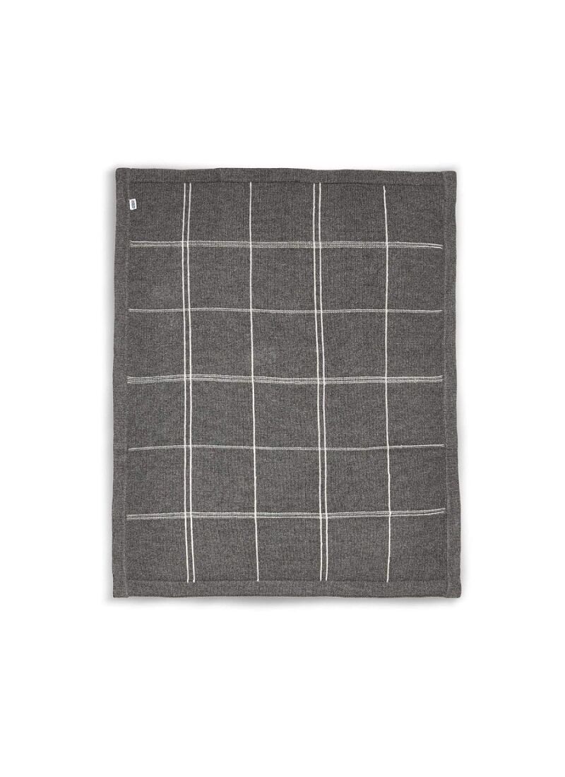 BABY BLANKET GREY CHECK (70X90)