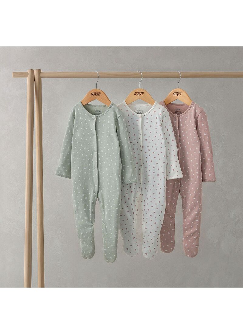 SLEEPSUITS 3PCS DOTS