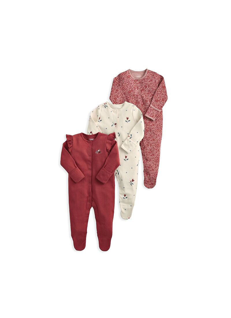 SLEEPSUITS 3PCS FLORAL NOSTALGIC