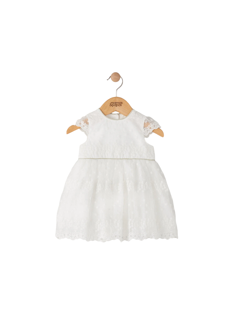 DRESS EMBROIDERED WHITE