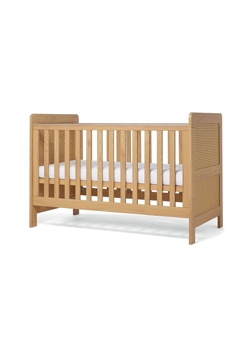 CRIB & DRESSER CHANGER UNIT ESNA OAK/RATTAN