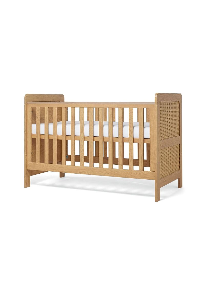 CRIB & DRESSER CHANGER UNIT ESNA OAK/RATTAN
